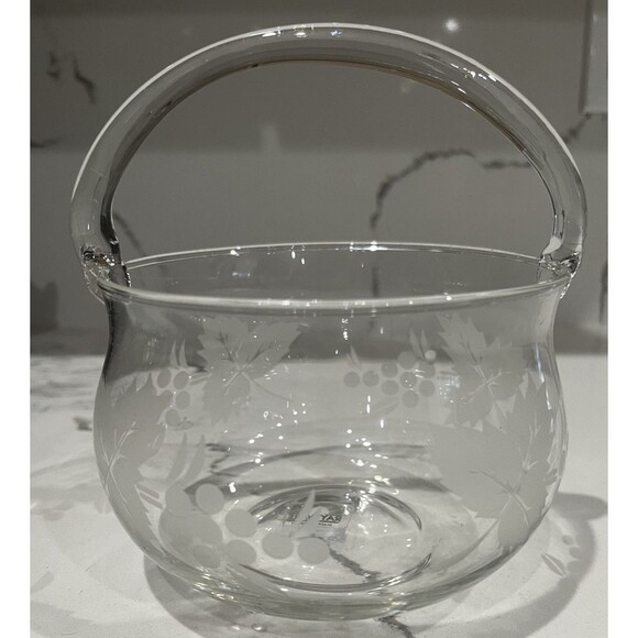 Rayware Glass Rayware | Accents | Vintage Rayware Etched Glass Flower Basket Made In ...